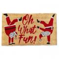 Oh What Fun Santa Door Mat