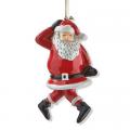 Santa Doing the Sprinkler Dance Ornament