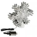 LED Silver Snowflake Tree Topper