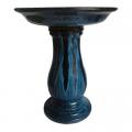 BIRD BATH, 25"H CASCADE BLACK