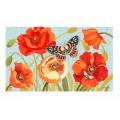 DOORMAT, POPPY BUTTERFLY