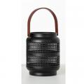 LANTERN, 6" X 7.25"H BLACK CAGED