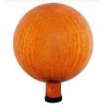 GAZING GLOBE, 10" CRACKLE ORNGE