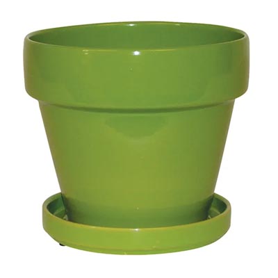 POT, 5.5" STD APPLE GREEN