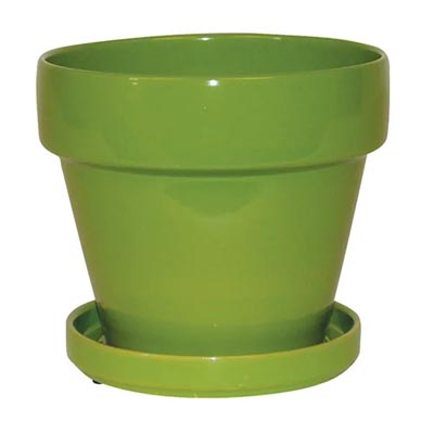 POT, 7.5" STD APPLE GREEN