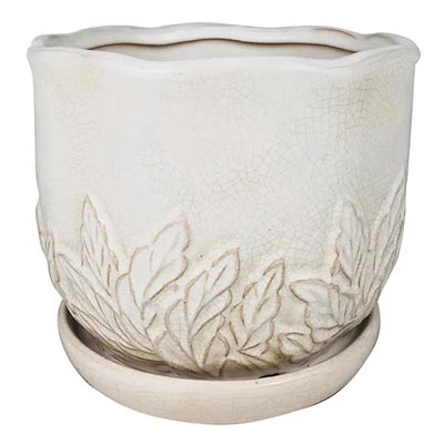 PLANTER, 5" SOFIA WHITE