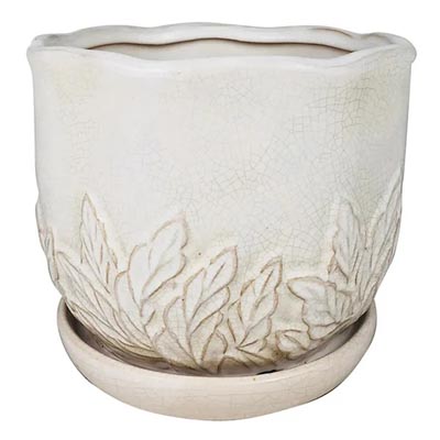 PLANTER, 7.25" SOFIA WHITE