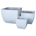 PLANTER, SQ ESTELLA WHITE 8.5"