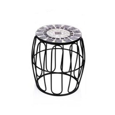 PLANT STAND, 17"H BLACK/GREY