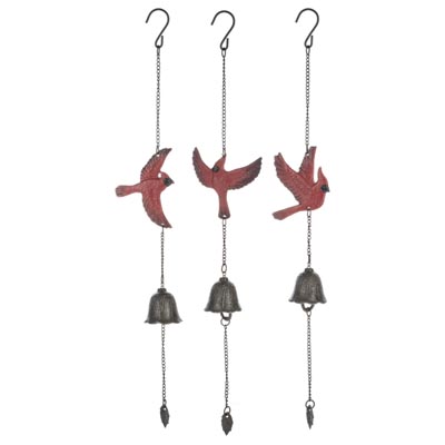 WINDCHIME, 15.75" CARDINAL ASRT