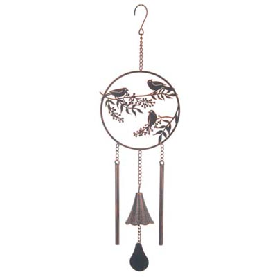 WINDCHIME, 20.5" METAL BIRD