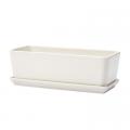 PLANTER, 4"X9.75" WHITE RECT