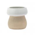 PLANTER, 3" MUSHROOM WHITE/BEIGE