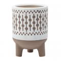 PLANTER, 4.75" LG WHITE LATTICE