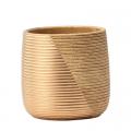 PLANTER, 5.5" LG GOLD RIBBED