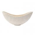 PLANTER, 15"L WHITE EMBOSSED