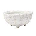 PLANTER,7" WHITE VINE BOWL