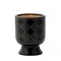 PLANTER, 3.75 SM BLACK PEDESTAL