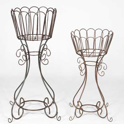 PLANT STAND, 26"H ACID WHITE