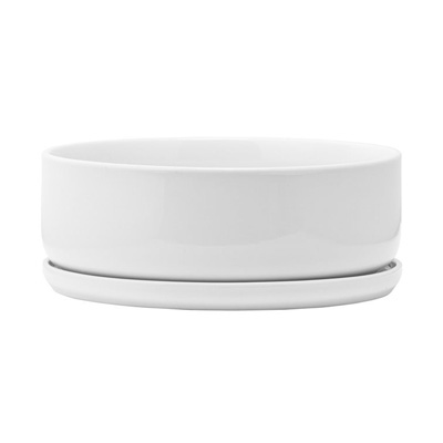 PLANTER, 3"X7.25" WHITE DISH