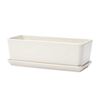 PLANTER, 4"X9.75" WHITE RECT