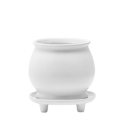 PLANTER, SM WHITE FOOTED 4.5"