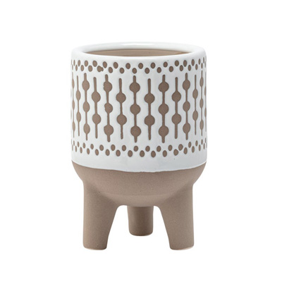 PLANTER, 4" SM WHITE LATTICE