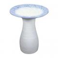 BIRDBATH, LEAF WHITE