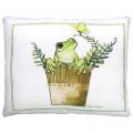 PILLOW, 19" X 24" FROG IN POT