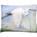PILLOW, 19" X 24" FLYING EGRET
