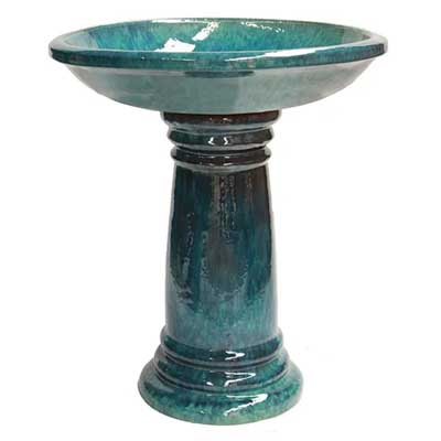 BIRDBATH, CLASSIC GREEN 20.75"W