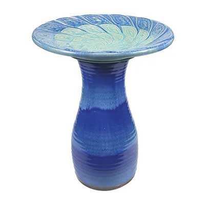 BIRDBATH, LEAF BLUE