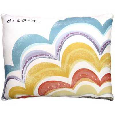 PILLOW, 19" X24" SCALLOP RAINBOW