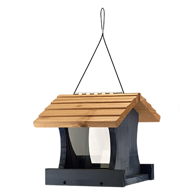 Small Blue Wood Ranch Bird Feeder