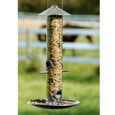 Rustic Silo Tube Bird Feeder