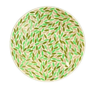 BIRDBATH, 15" MOSAIC GREEN