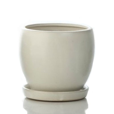 POT, DARINES WHITE 6"