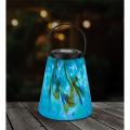 LANTERN, 9" SOLAR MURANO BLUE