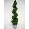 Faux Spiral Boxwood Topiary