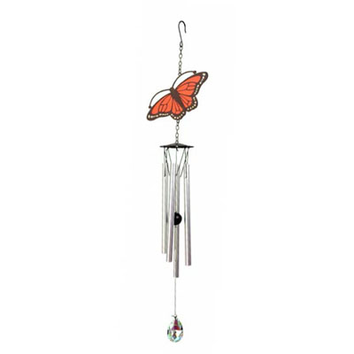 WINDCHIME, 29" PAINTED B'FLY