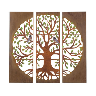 WALL DECOR, 3PC  TREE OF LIFE