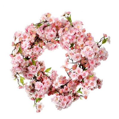 Pink Cherry Blossom Wreath