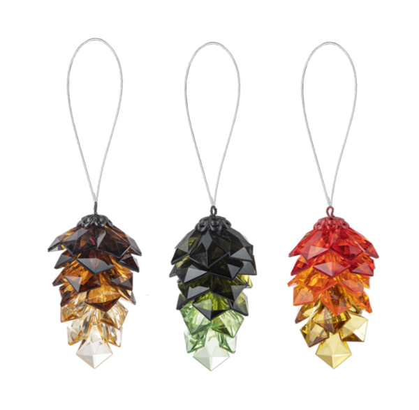 Acrylic Pine Cone Suncatchers