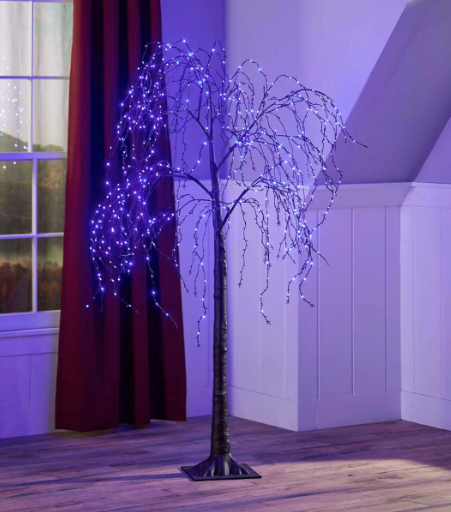 Indoor/Outdoor Electric Lighted Weep Willow Tree, 6' Tall