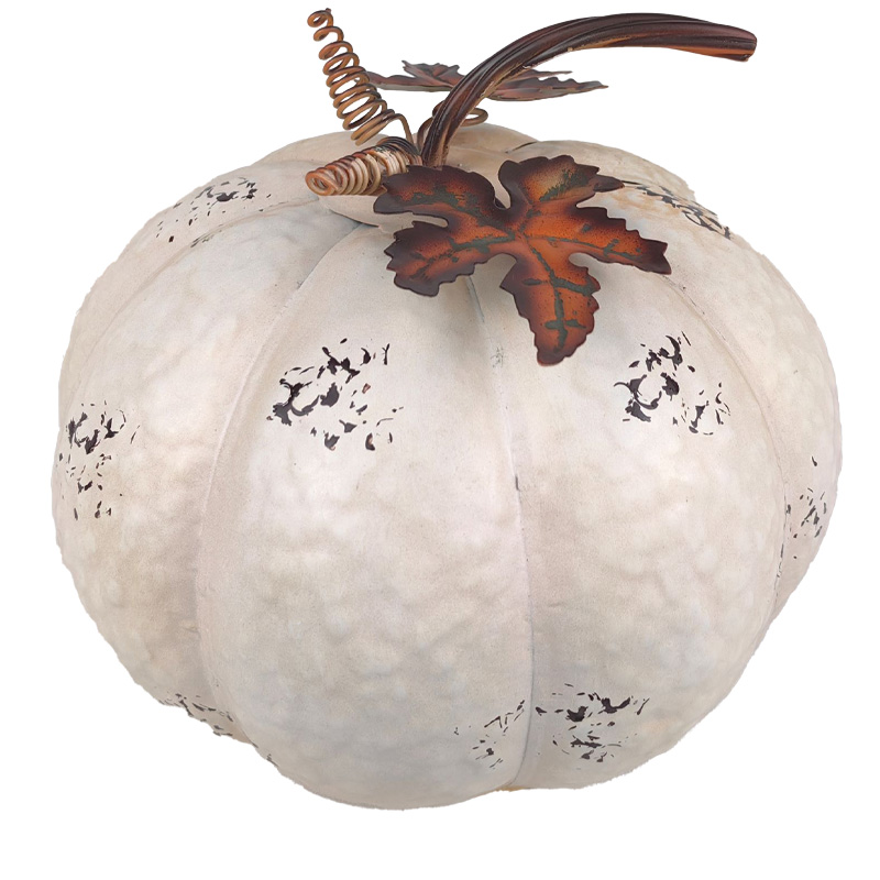 White Metal Pumpkin 