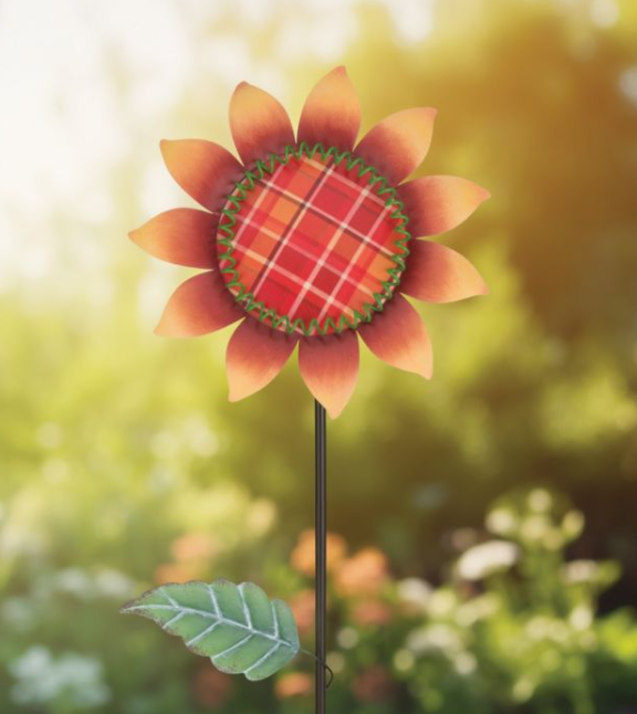 Orange Sunflower Garden Stake