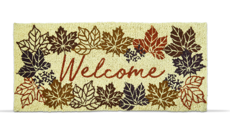 Falling Leaves Welcome Estate Coir Mat