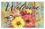 Fall Welcome Floral Door Mat