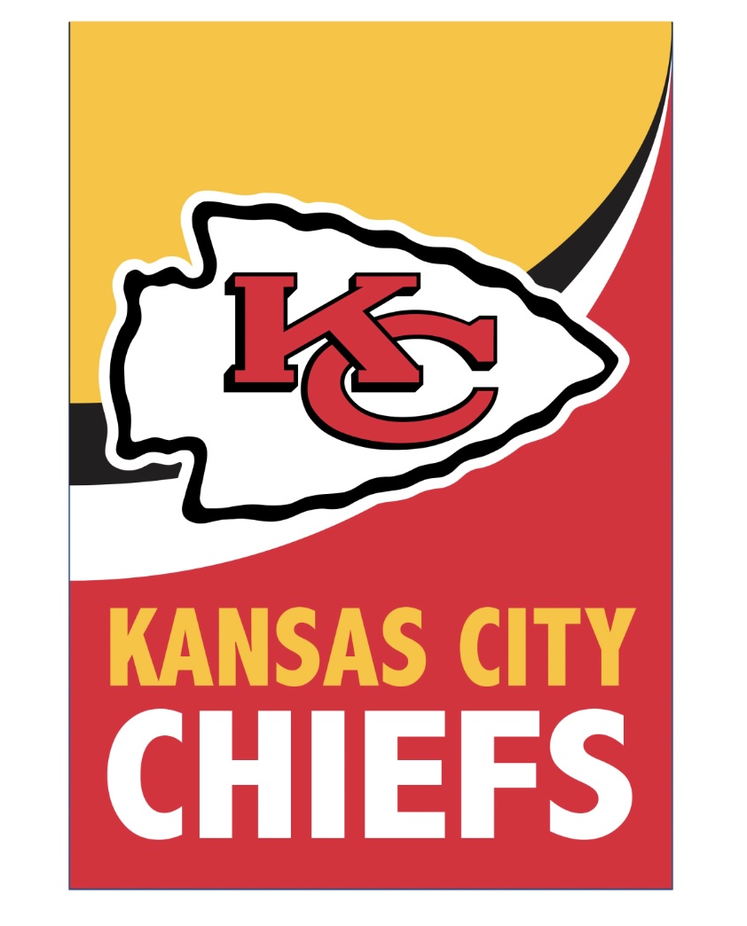 Kansas City Chiefs Burlap Flag