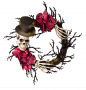 Skeleton Wreath With Orchids